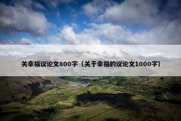 关幸福议论文800字（关于幸福的议论文1000字）