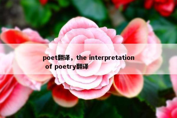 poet翻译，the interpretation of poetry翻译