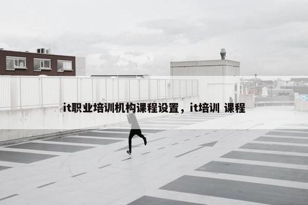 it职业培训机构课程设置，it培训 课程