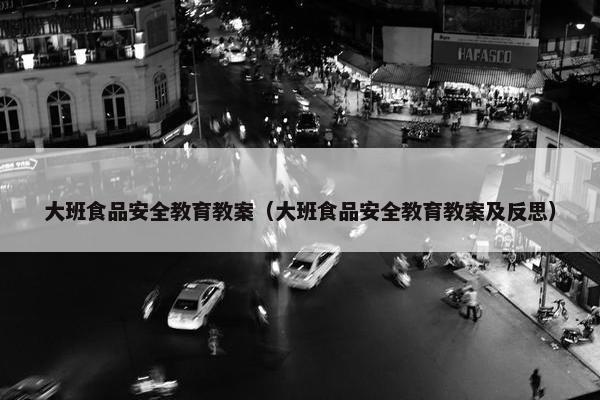 大班食品安全教育教案（大班食品安全教育教案及反思）