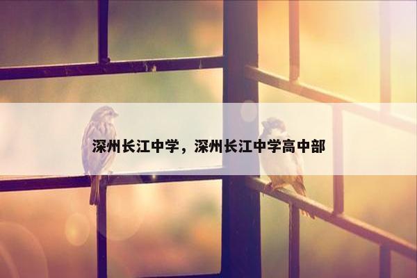 深州长江中学，深州长江中学高中部