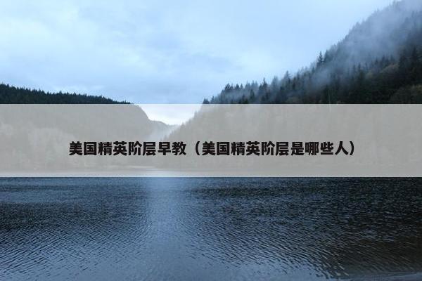 美国精英阶层早教（美国精英阶层是哪些人）
