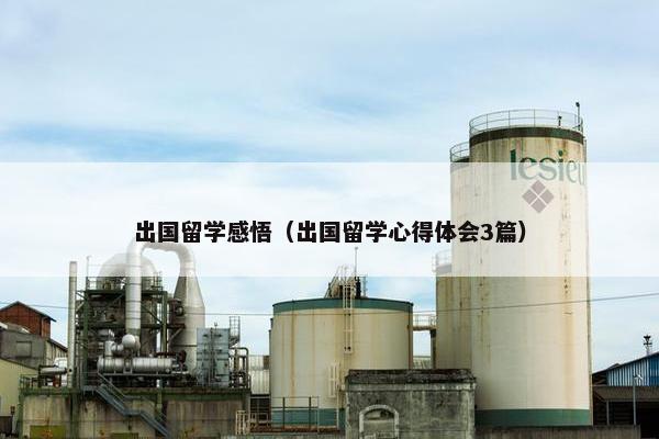 出国留学感悟（出国留学心得体会3篇）
