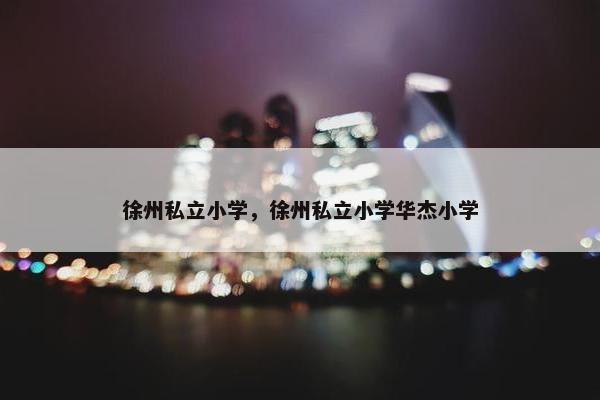 徐州私立小学，徐州私立小学华杰小学