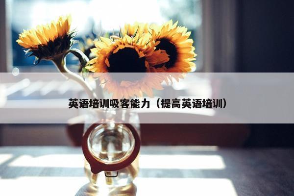 英语培训吸客能力（提高英语培训）
