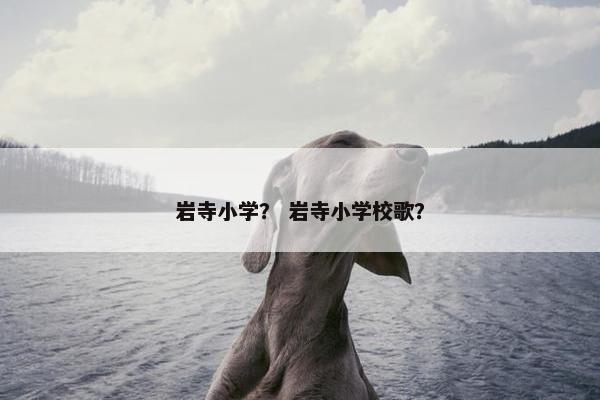 岩寺小学？ 岩寺小学校歌？