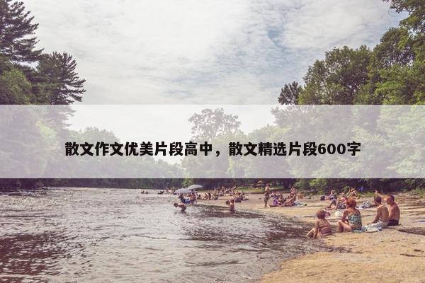 散文作文优美片段高中，散文精选片段600字