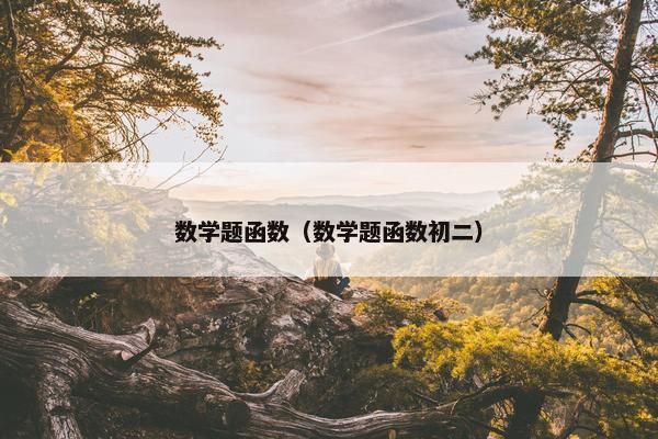 数学题函数（数学题函数初二）