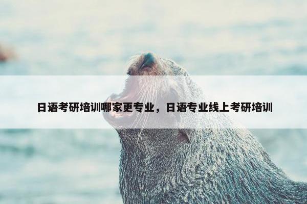 日语考研培训哪家更专业，日语专业线上考研培训