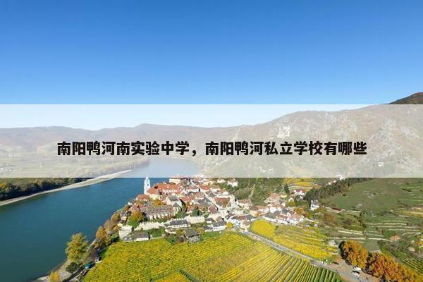 南阳鸭河南实验中学，南阳鸭河私立学校有哪些
