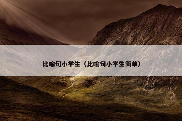 比喻句小学生（比喻句小学生简单）