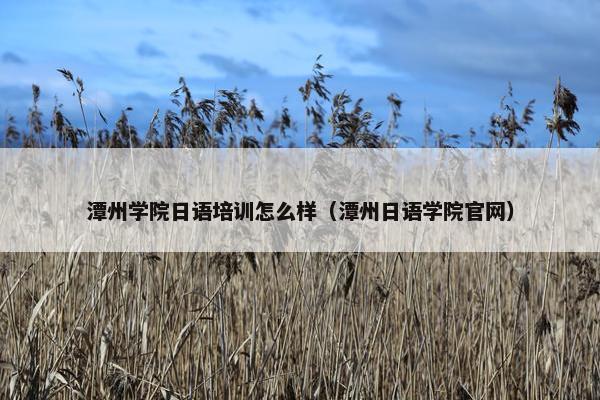 潭州学院日语培训怎么样（潭州日语学院官网）