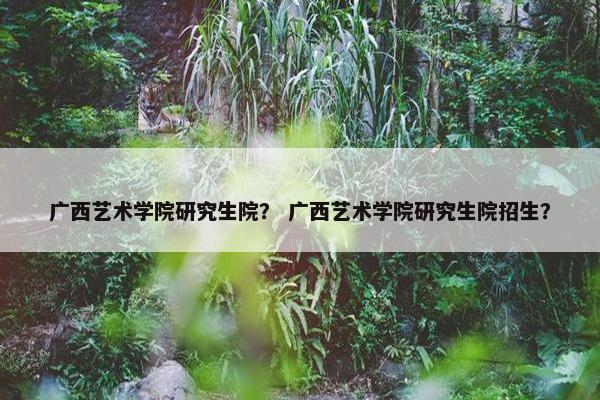 广西艺术学院研究生院？ 广西艺术学院研究生院招生？