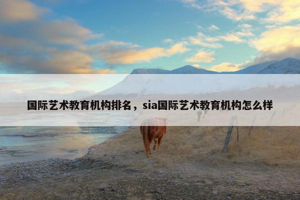 国际艺术教育机构排名，sia国际艺术教育机构怎么样