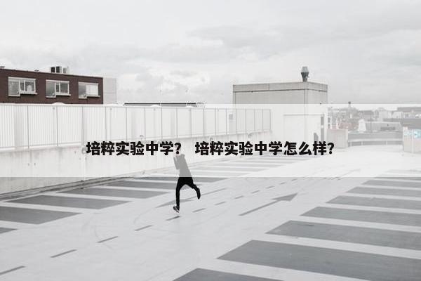 培粹实验中学？ 培粹实验中学怎么样？