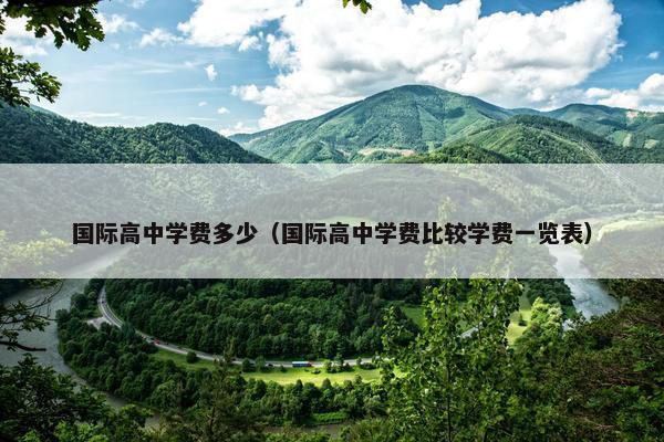 国际高中学费多少（国际高中学费比较学费一览表）