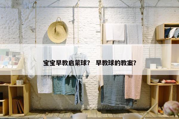 宝宝早教启蒙球？ 早教球的教案？