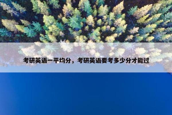 考研英语一平均分，考研英语要考多少分才能过