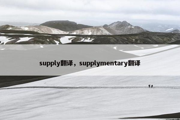 supply翻译，supplymentary翻译