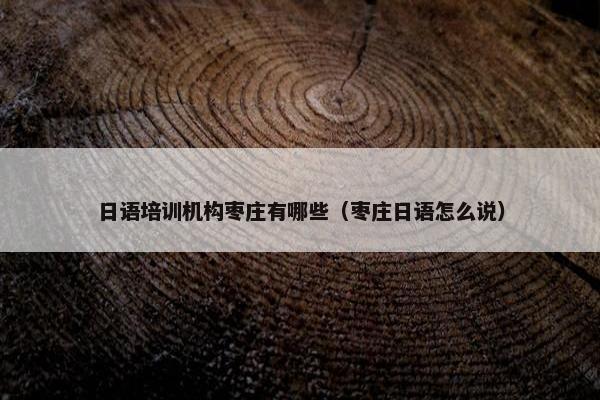 日语培训机构枣庄有哪些（枣庄日语怎么说）