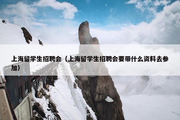 上海留学生招聘会（上海留学生招聘会要带什么资料去参加）