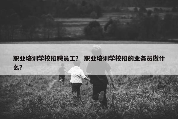职业培训学校招聘员工？ 职业培训学校招的业务员做什么？