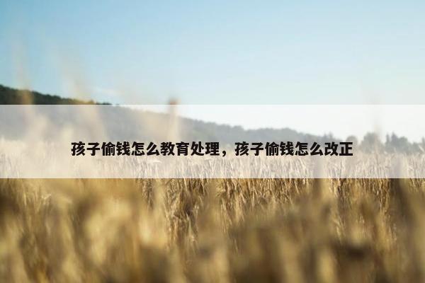 孩子偷钱怎么教育处理，孩子偷钱怎么改正
