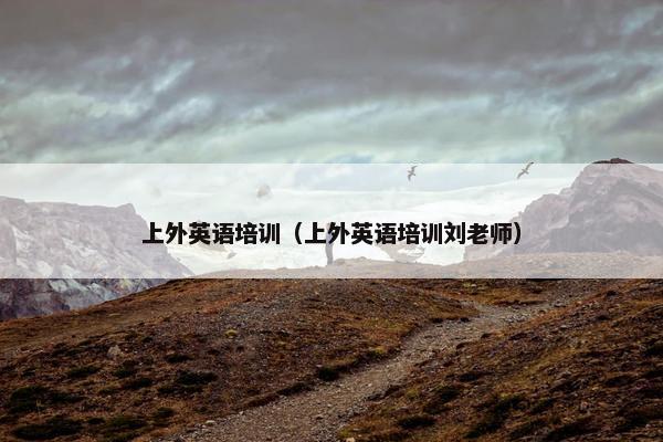 上外英语培训（上外英语培训刘老师）