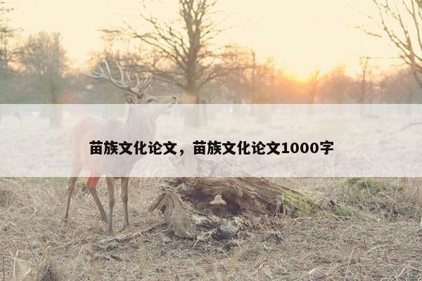苗族文化论文，苗族文化论文1000字