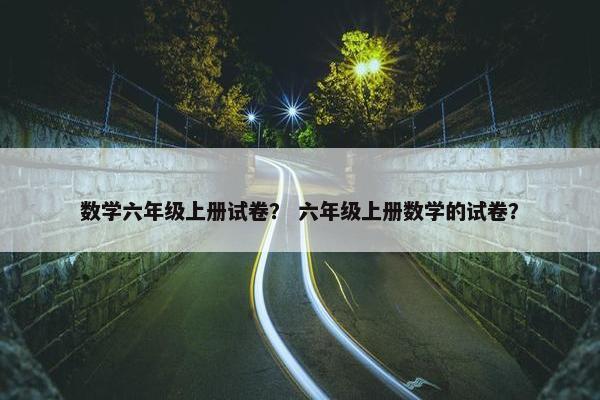 数学六年级上册试卷？ 六年级上册数学的试卷？