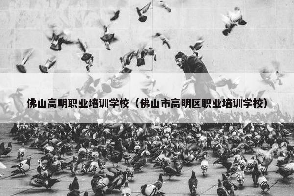 佛山高明职业培训学校（佛山市高明区职业培训学校）