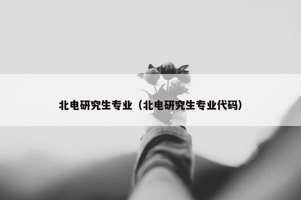 北电研究生专业（北电研究生专业代码）
