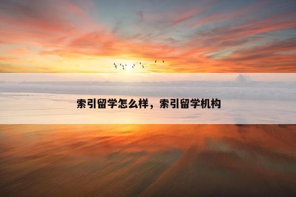 索引留学怎么样，索引留学机构