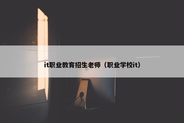 it职业教育招生老师（职业学校it）