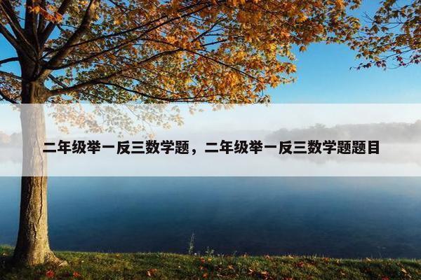 二年级举一反三数学题，二年级举一反三数学题题目