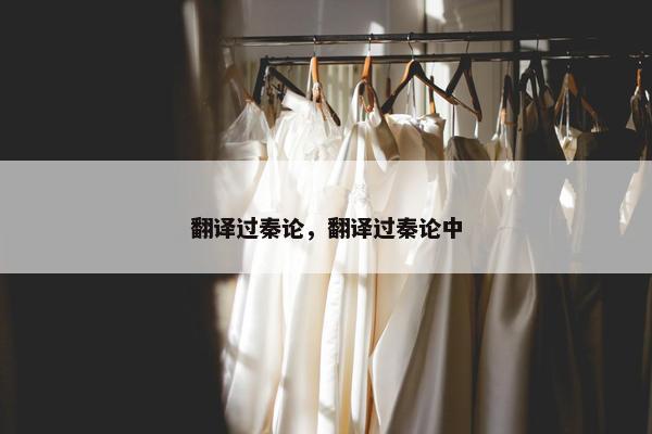 翻译过秦论，翻译过秦论中