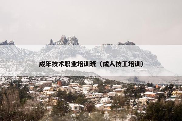 成年技术职业培训班（成人技工培训）