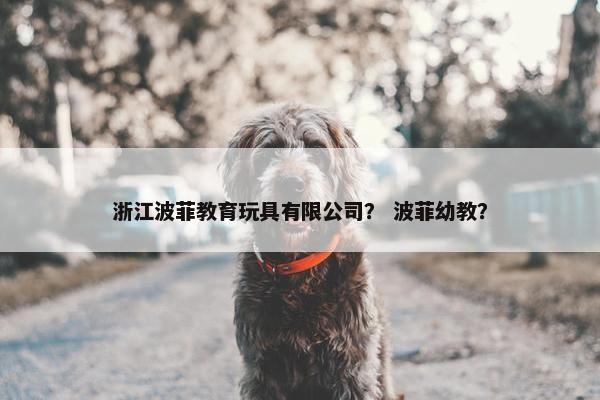 浙江波菲教育玩具有限公司？ 波菲幼教？