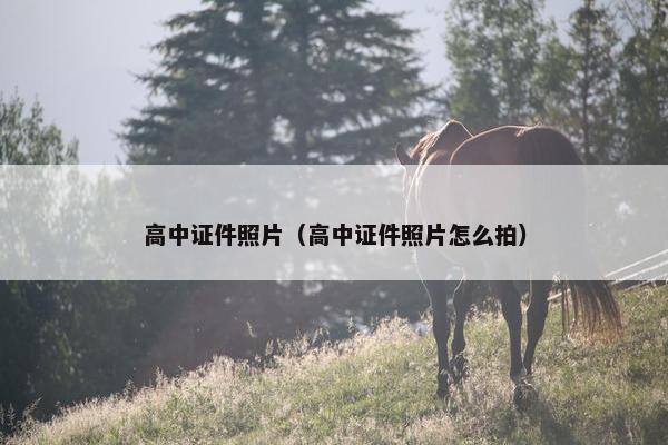 高中证件照片（高中证件照片怎么拍）