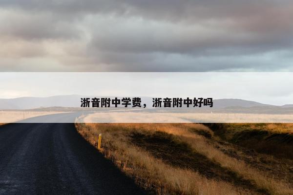 浙音附中学费，浙音附中好吗