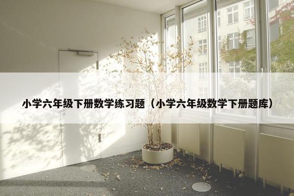 小学六年级下册数学练习题（小学六年级数学下册题库）