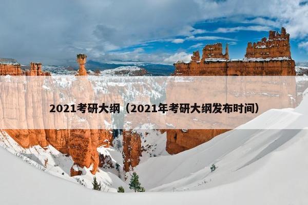 2021考研大纲（2021年考研大纲发布时间）