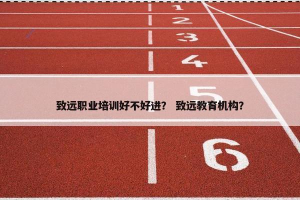 致远职业培训好不好进？ 致远教育机构？