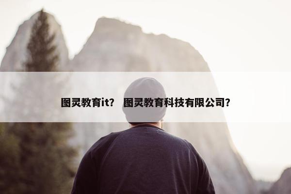 图灵教育it？ 图灵教育科技有限公司？