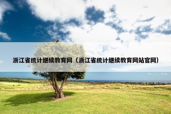 浙江省统计继续教育网（浙江省统计继续教育网站官网）