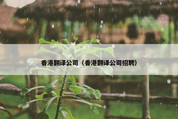 香港翻译公司（香港翻译公司招聘）