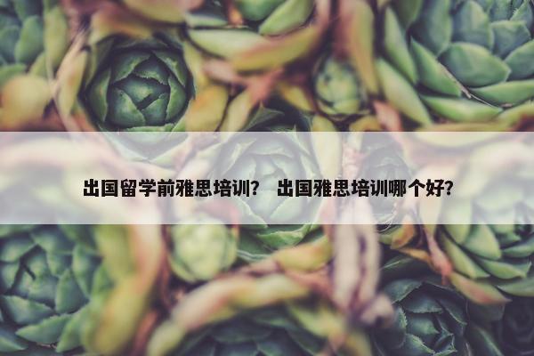 出国留学前雅思培训？ 出国雅思培训哪个好？