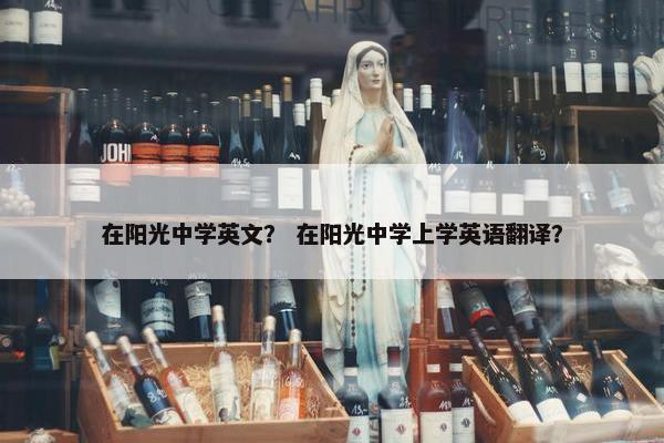 在阳光中学英文？ 在阳光中学上学英语翻译？