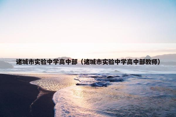 诸城市实验中学高中部（诸城市实验中学高中部教师）