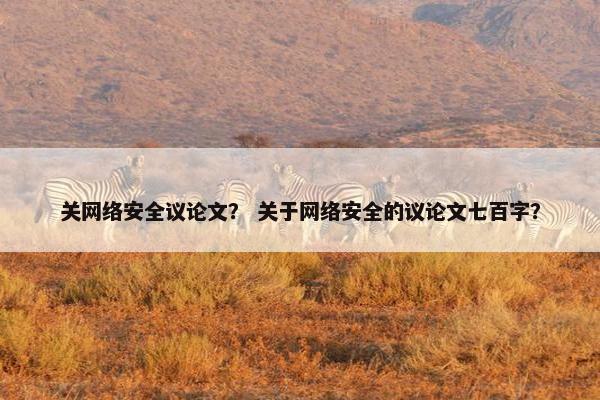 关网络安全议论文？ 关于网络安全的议论文七百字？